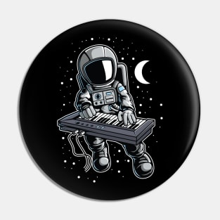 Astronaut Playing Keyboard Piano Pin