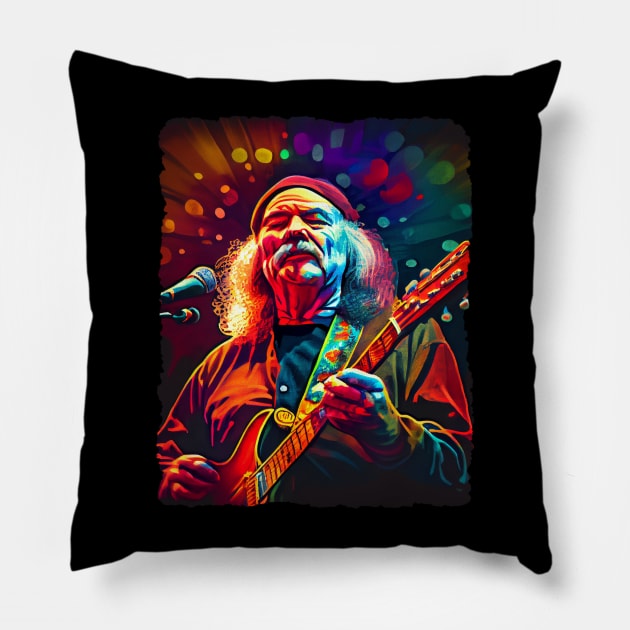 David Crosby Pillow by Pixy Official