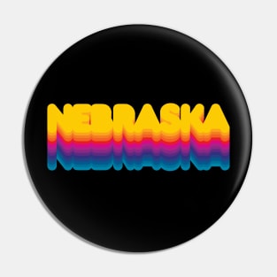 Nebraska 70's Rainbow Design Pin