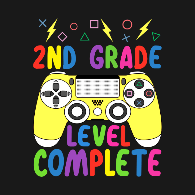 2nd Grade Level Complete Funny Gamer Shirt Last Day of School 2020 Graduation by FONSbually