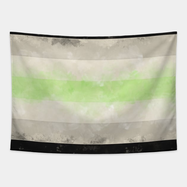 Agender Pride Flag - Water color Tapestry by MeowOrNever