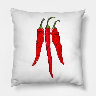 Chilli pepper sticker set habanero jalapeno carolina reaper fatalii Pillow