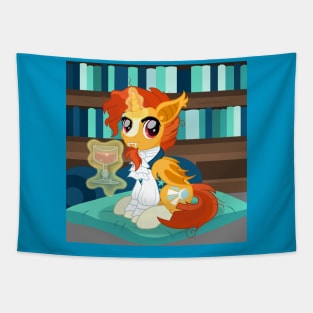 Sunburst bat pony scene Tapestry