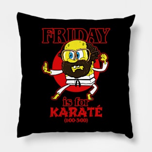 Funny Friday Karate 80's Tv Series Cartoon Character Quote Meme Pillow