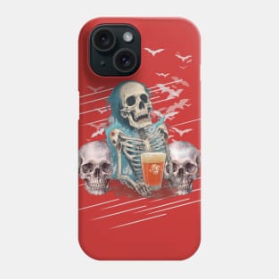 drunk skull Phone Case