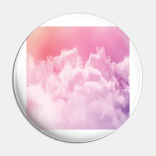 Pink fluffy cotton candy glow on cute and girly clouds Pin