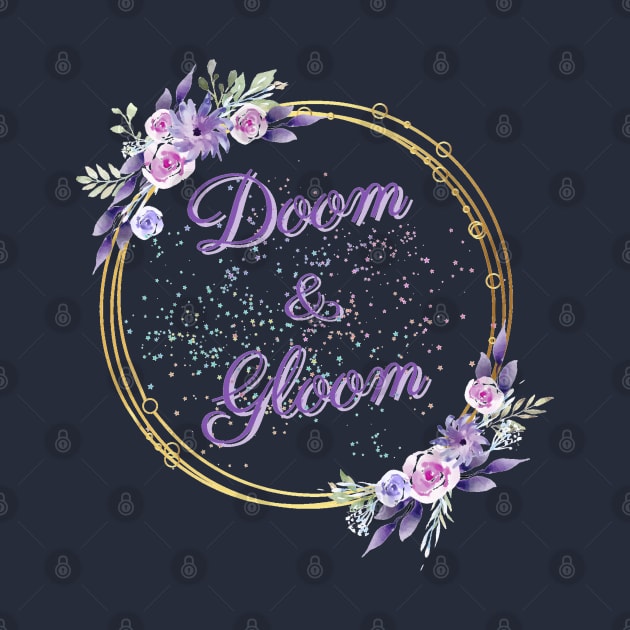 Doom & Gloom Cute Violet Flowery Logo by Life is Raph