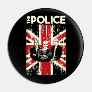 Vintage Distressed The Police Pin