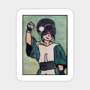 The Last Paintbender: Toph Art Nouveau Magnet