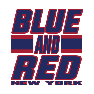 New York LYFE Blue and Red NY True Football Colors! T-Shirt