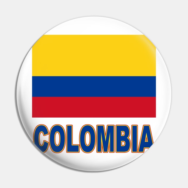 The Pride of Colombia - Colombian Flag Design Pin by Naves