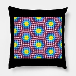 Abstract geometric shapes -blue Pillow