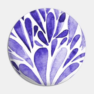 Watercolor artistic drops -electric blue Pin