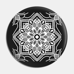 Decorative Mandala Black Pin