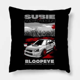 Subaru Impreza Bloopeye White Pillow