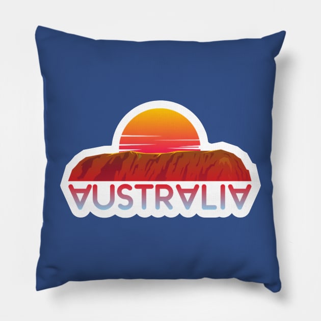 Australia sun design Pillow by Travellers