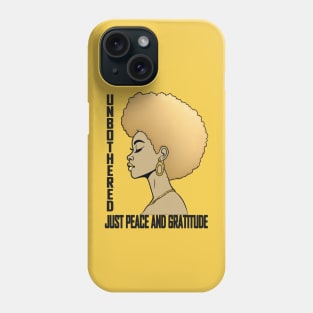 Unbothered Gold Afro Black Queen Anointing Phone Case