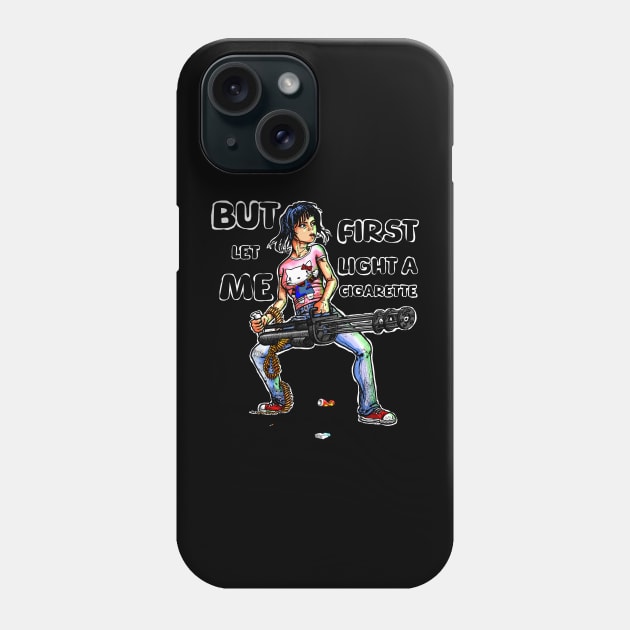 cigarette break Phone Case by Glavusha