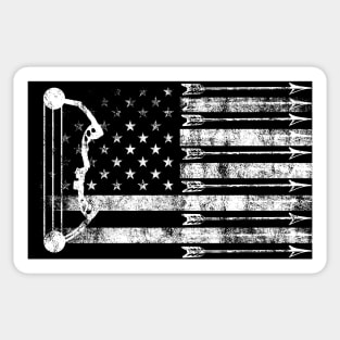 Deer Hunting American Flag Stickers for Sale