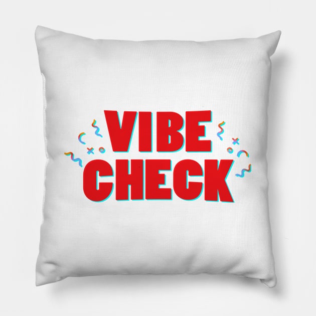 Vibe Check (Rainbow Patterns) Pillow by Sunny Saturated