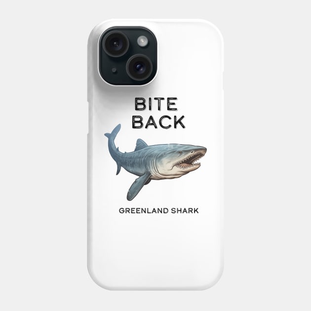 Greenland Shark Bite Back Phone Case by dinokate