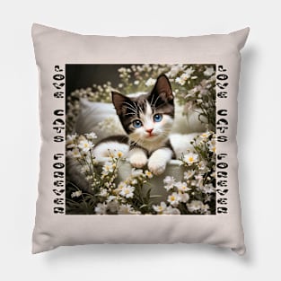 Love Cats Forever Cute Kitten Pillow