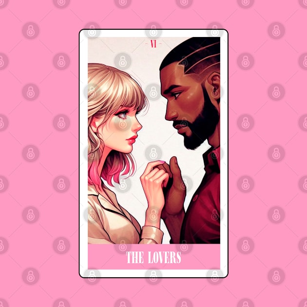 the lovers - swiftie tarot card by sadieillust