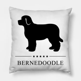 Bernedoodle Black Silhouette Pillow