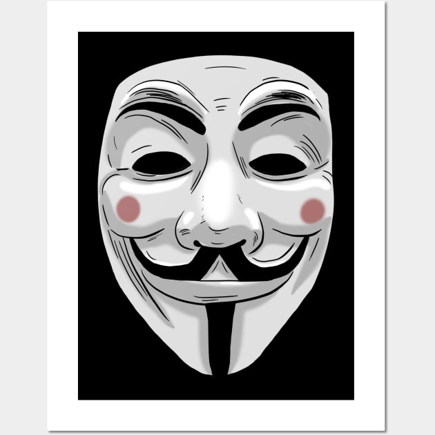 Electrify Venture Bage Anonymous Hacker Mask - Guy Fawkes Mask - Posters and Art Prints | TeePublic