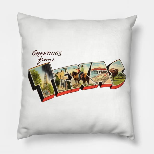 Greetings from Texas Pillow by reapolo