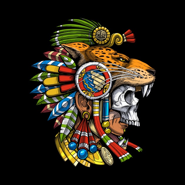 Aztec Jaguar Skull Warrior by underheaven