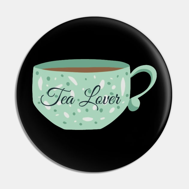 Tea Lover Pin by Honu Art Studio