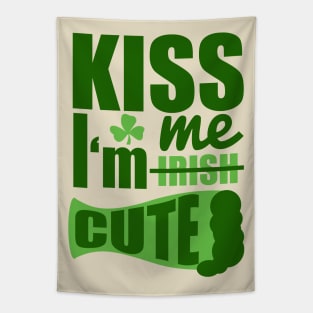 KISS ME I M IRISH CUTE (green) Tapestry