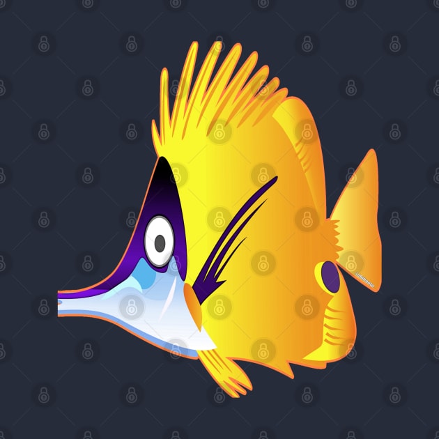 Yellow fish fish color by Lebihanto