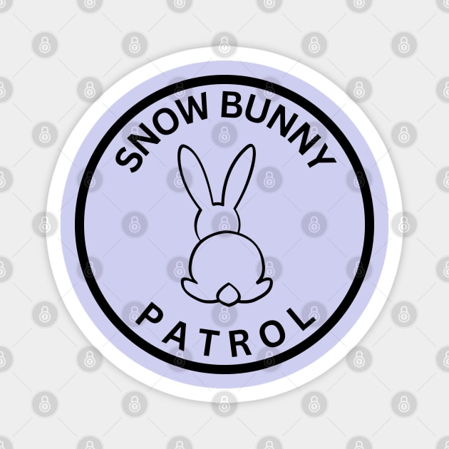 Snow Bunny Patrol Magnet by Blended Designs