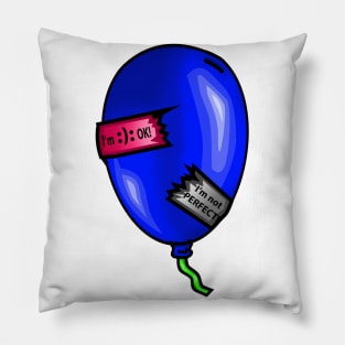 Imperfect Blue Balloon - I'm OK Pillow