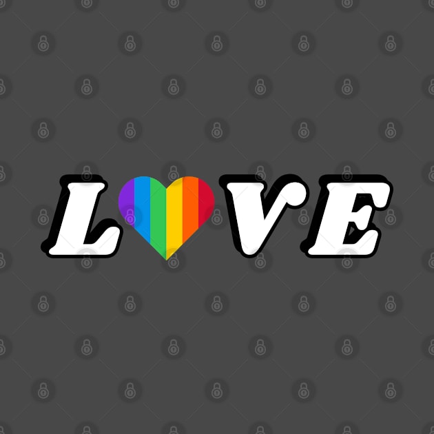 Love LGBTQ+ Pride Rainbow Heart by InspireMe