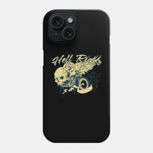 skull with motorbike Phone Case