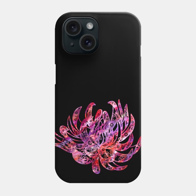 Lotus Flower Mandala Magical Color Light Art Phone Case by Rosemarie Guieb Designs