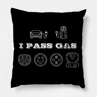 I pass gas - Electric vehicle charger - funny car quote Pillow