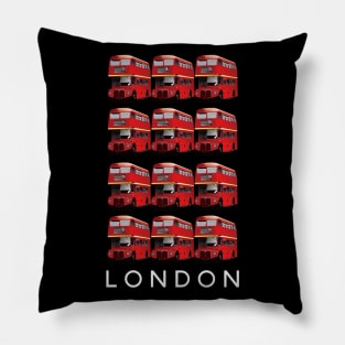 The Legendary Big London Double Decker Routemaster Buses MotorManiac Pillow