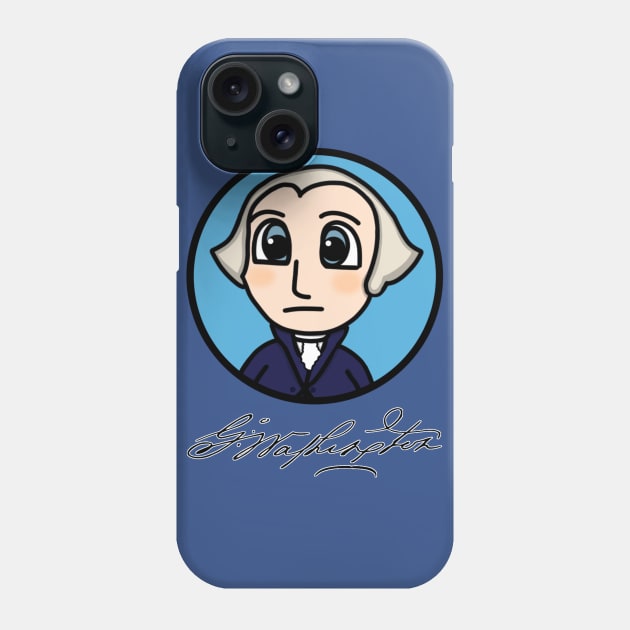 President George Washington Chibi Patriot Portrait Phone Case by Aeriskate