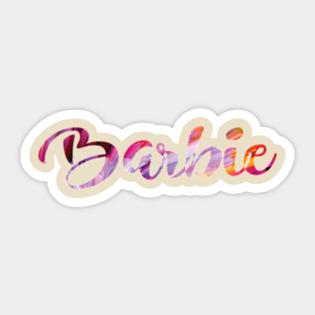 barbie logo sticker