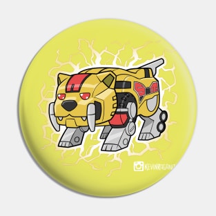 Lil Yellow Sabretooth Tiger Dinozord Pin