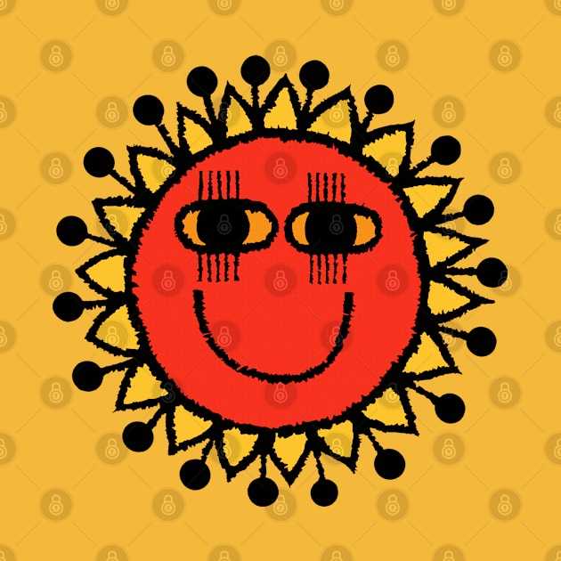 Vintage Happy Mid Century Modern Sun by CultOfRomance