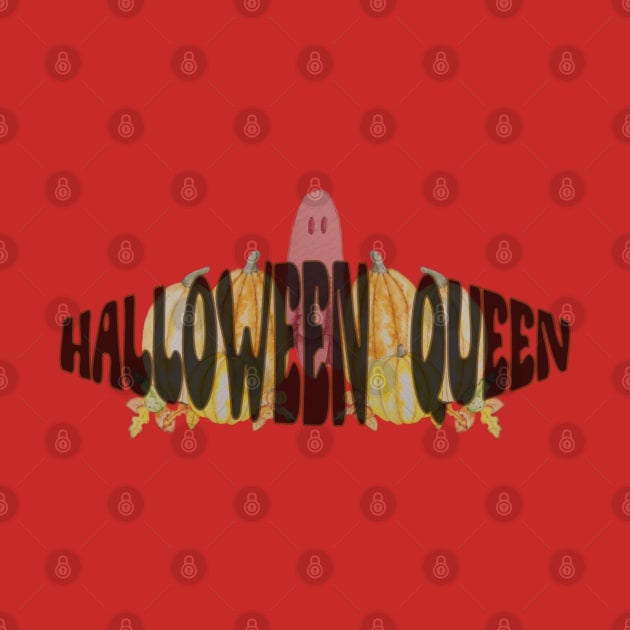 Halloween Queen pumpkin patch with ghost by JewelsNova