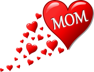 Mom Love Hearts Magnet