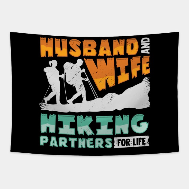 Husband And Wife Hiking Partners For Life Tapestry by Dolde08