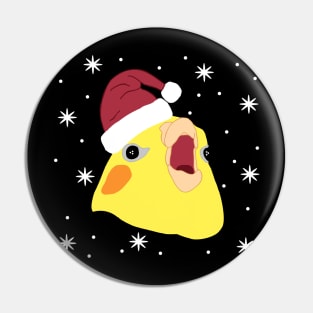 christmas screaming cockatiel doodle Pin