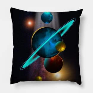 A Planetary View Pillow